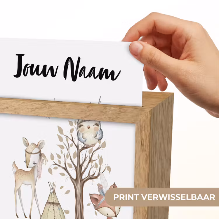Nachtlampje met naam - Wilde dieren - Bos - Illustratie — 4