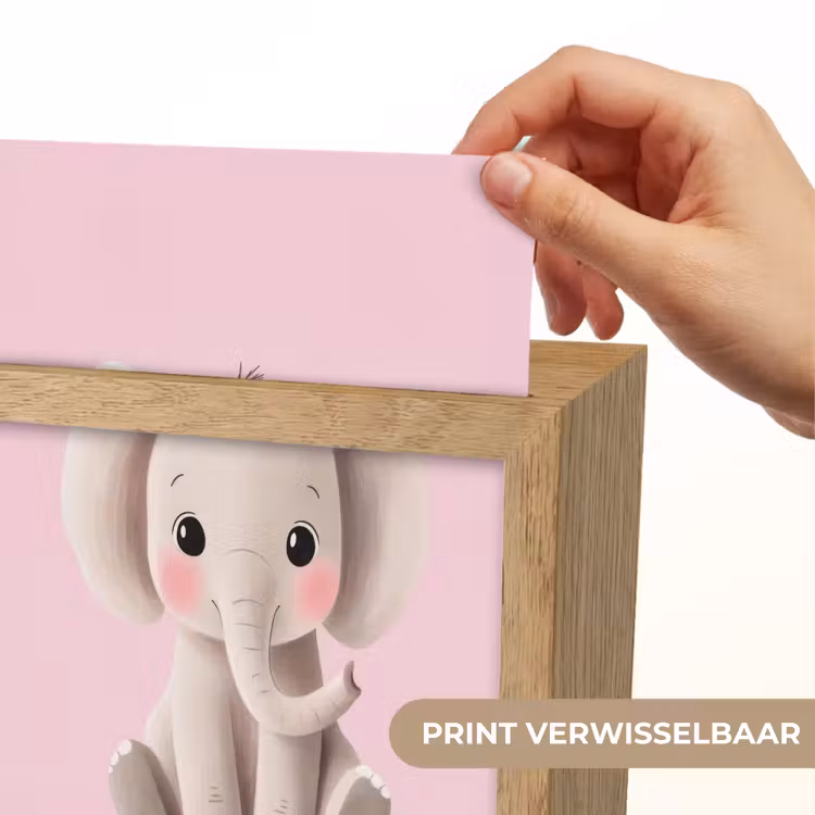 Nachtlampje - Olifant - Baby - Roze - Cartoon — 4