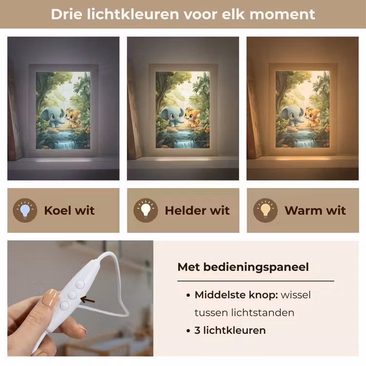 Nachtlampje - Olifant - Tijger - Bos - Jungle — 7