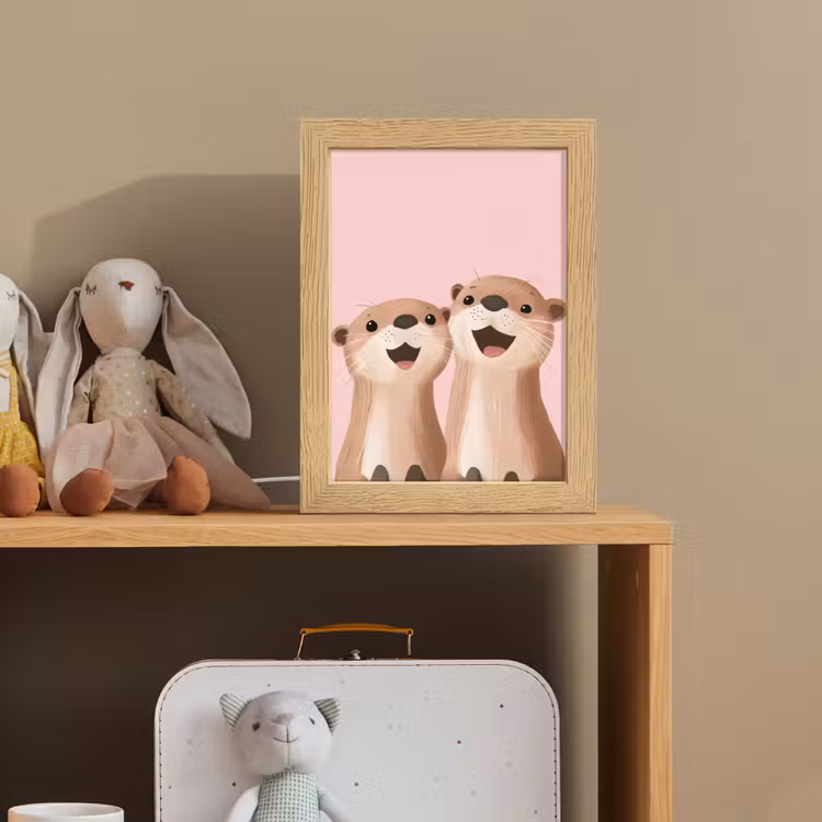 Nachtlampje - Otters - Glimlach - Bruin — 3