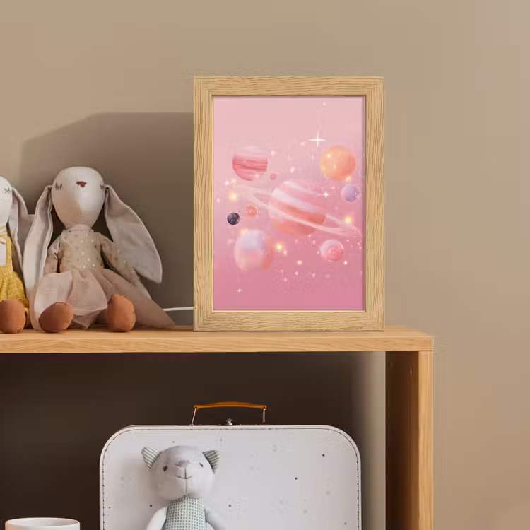 Nachtlampje - Planeten - Roze - Sterren — 3