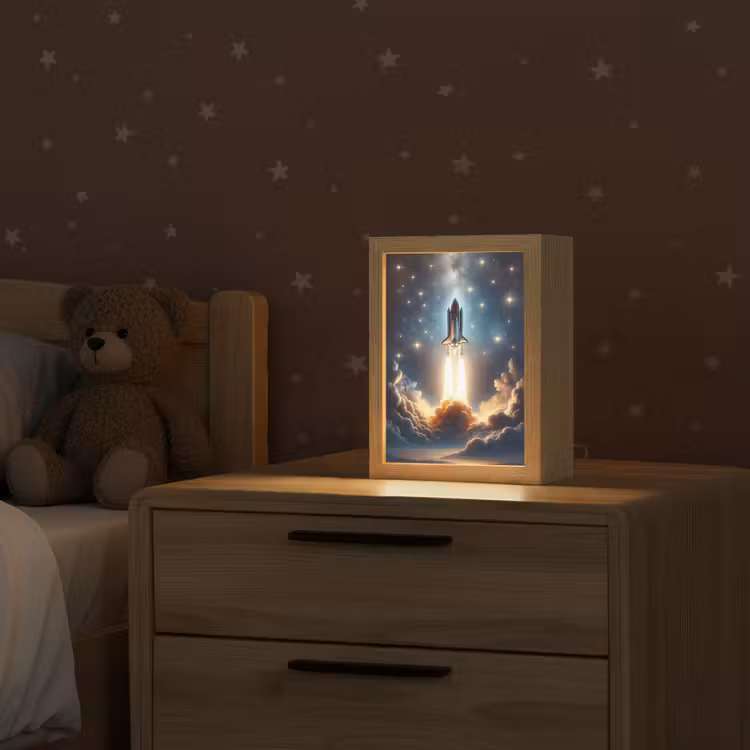 Nachtlampje - Ruimtevaart - Raket - Space - Sterren — 2