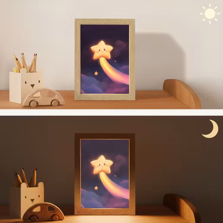 Nachtlampje - Ster - Gezichtje - Lichtgevend — 5