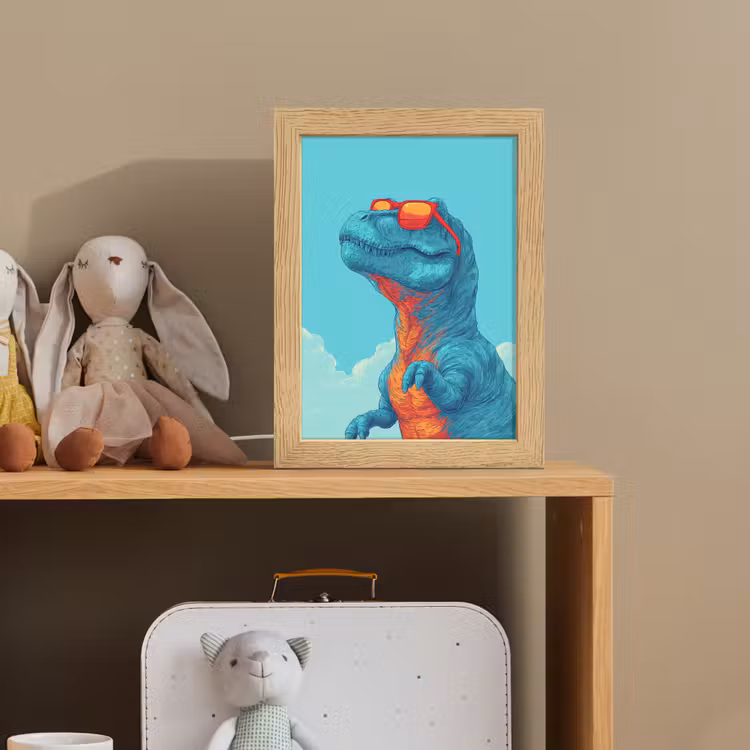 Nachtlampje - T-Rex - Blauw - Wolken - Zonnebril — 3