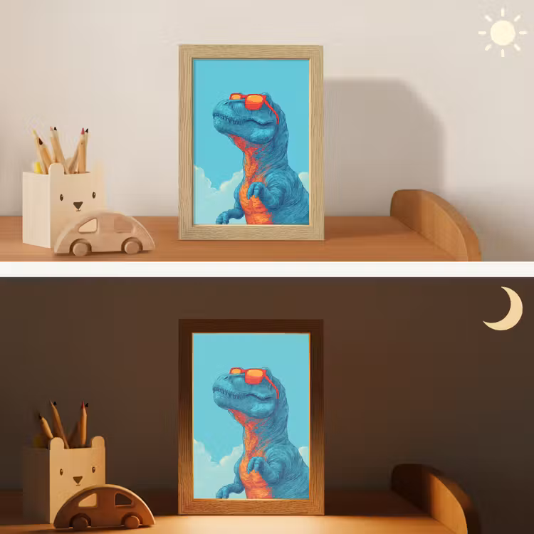 Nachtlampje - T-Rex - Blauw - Wolken - Zonnebril — 5