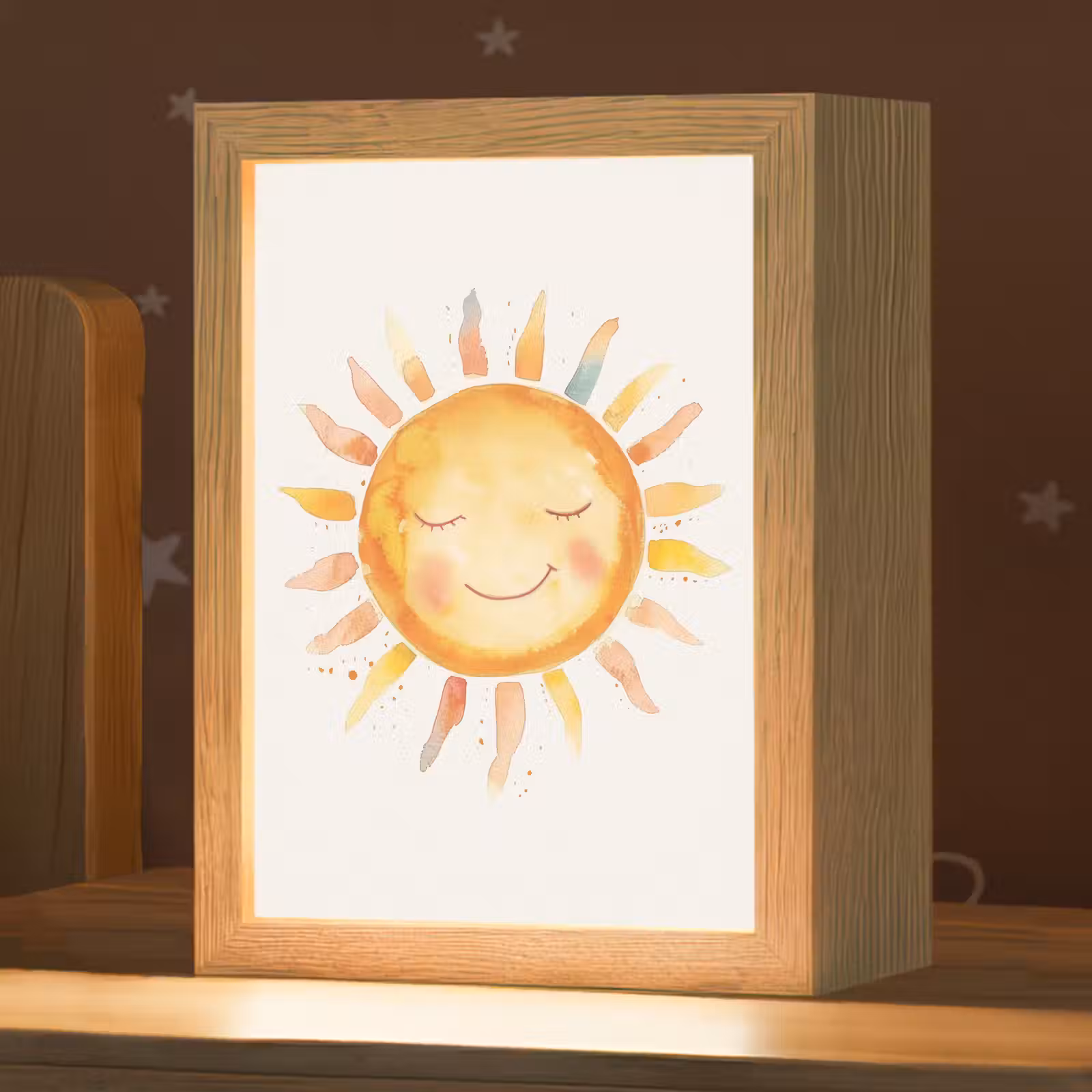 Nachtlampje - Zon - Watercolor - Geel — 1