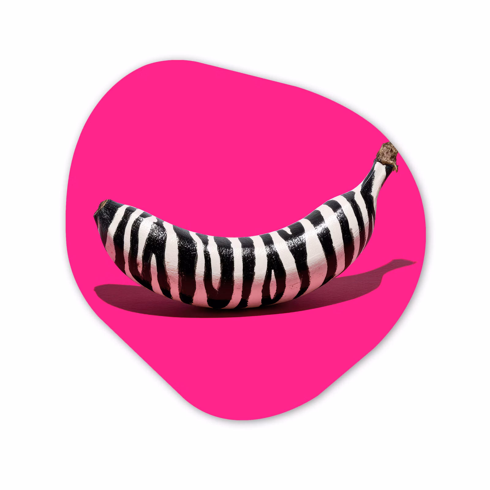 Organisch schilderij forex - Banaan - Zebraprint - Roze — 1