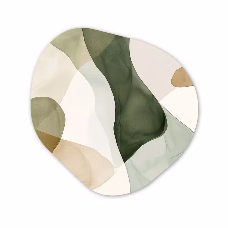 Organisch schilderij forex - Japandi - Abstract - Groen — 1