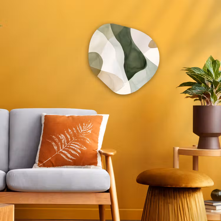 Organisch schilderij forex - Japandi - Abstract - Groen — 3