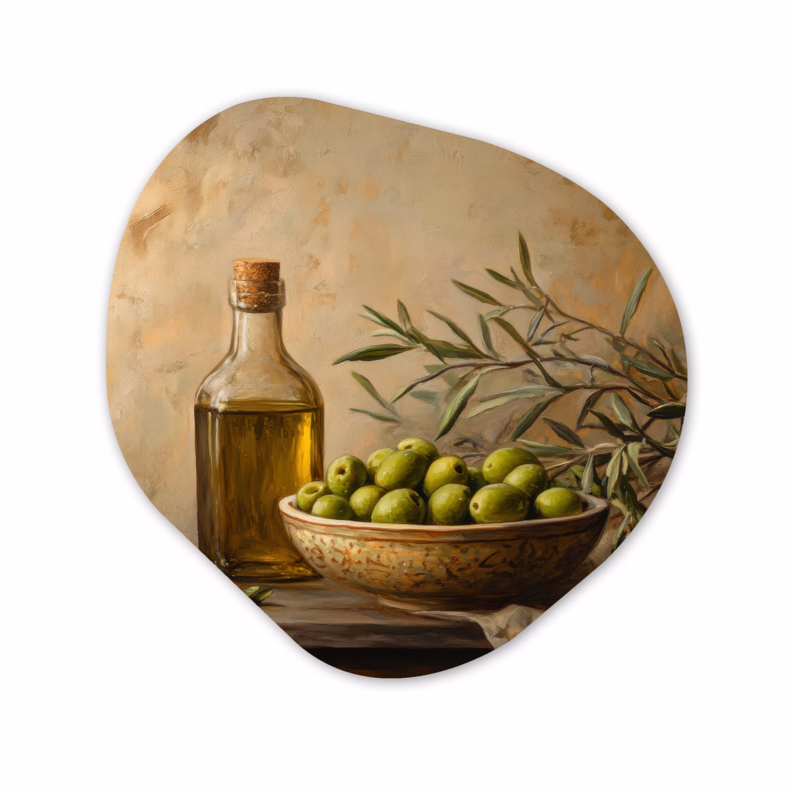 Organisch schilderij forex - Olijven - Stilleven - Vintage — 1