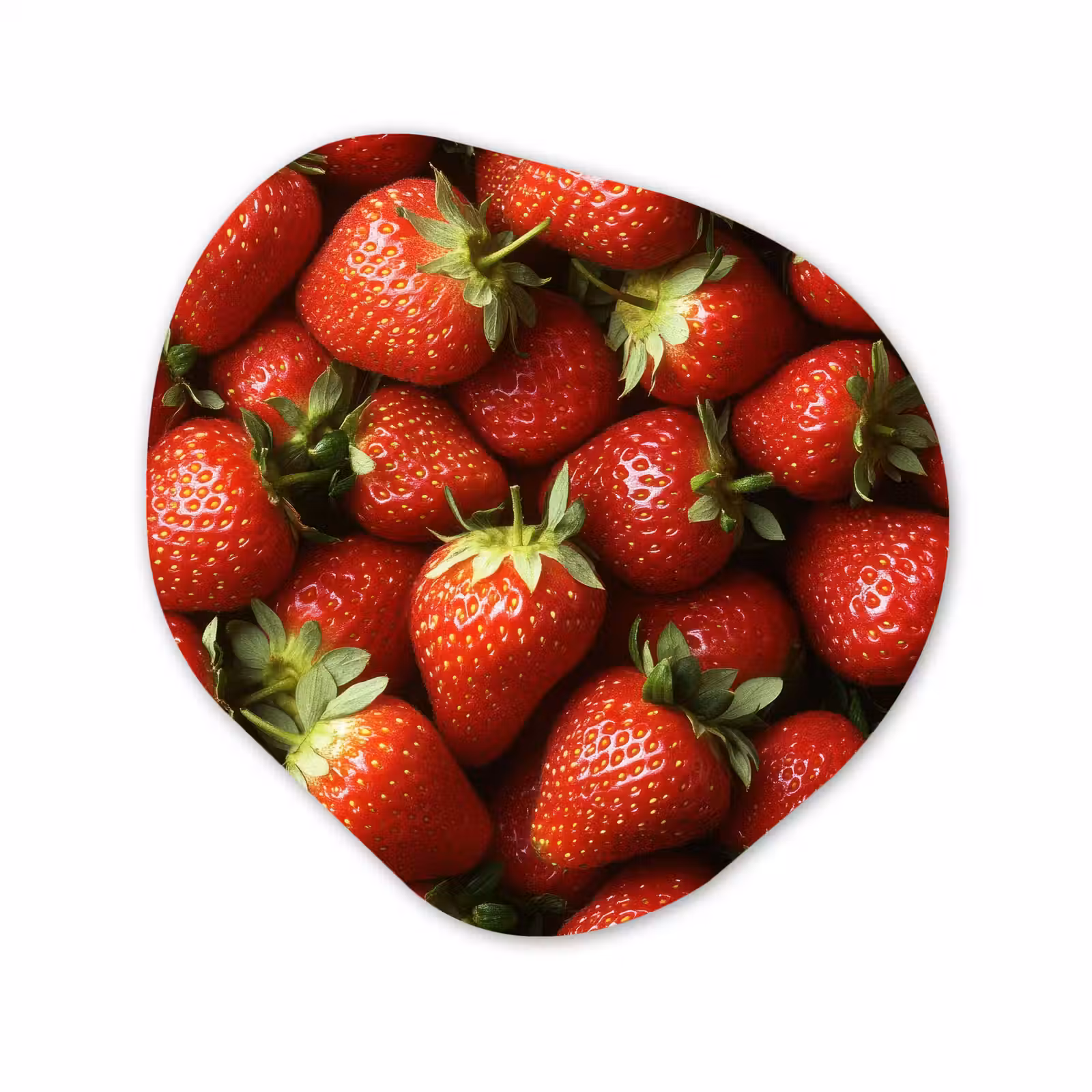 Organisch schilderij glas - Aardbei - Fruit - Rood — 1