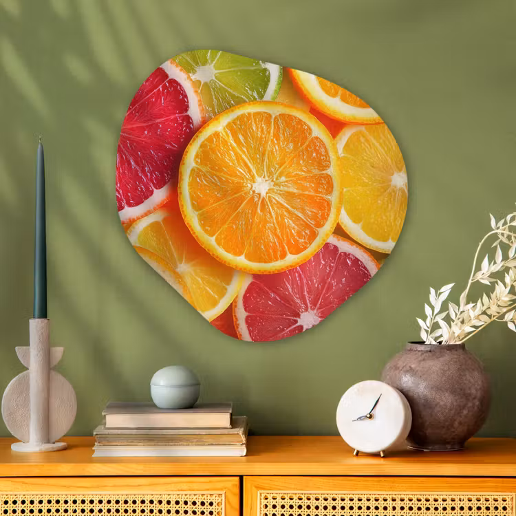 Organisch schilderij glas - Fruit - Kleurrijk - Close up — 2