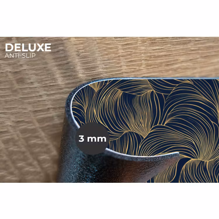 Placemat - 6 stuks - Abstract - Lijnen - Blauw - Goud — 4