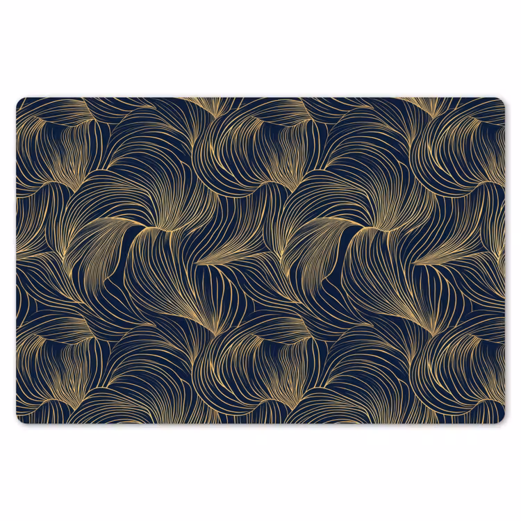 Placemat - 6 stuks - Abstract - Lijnen - Blauw - Goud — 7
