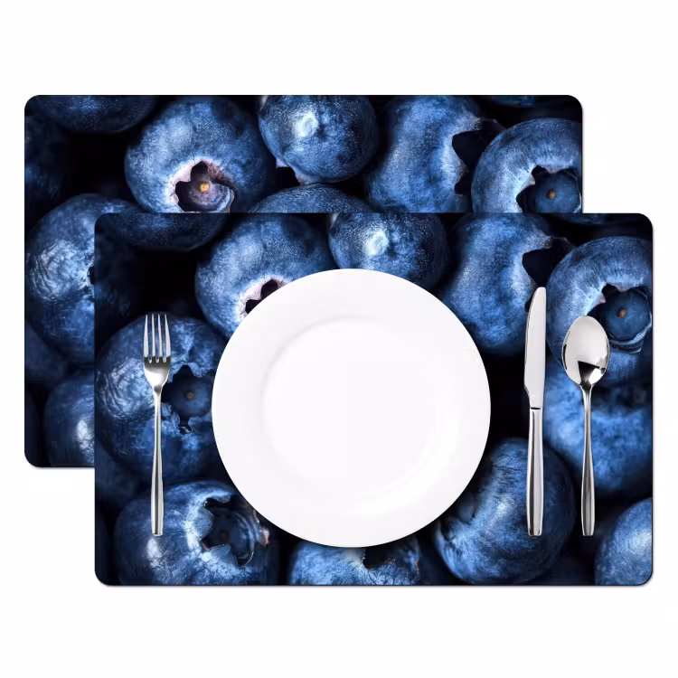 Placemat - 6 stuks - Bessen - Blauw - Fruit — 2