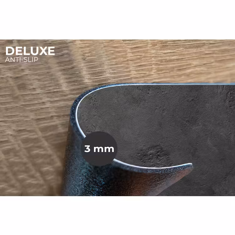 Placemat - 6 stuks - Beton - Structuur - Industrieel - Zwart - Grijs — 4