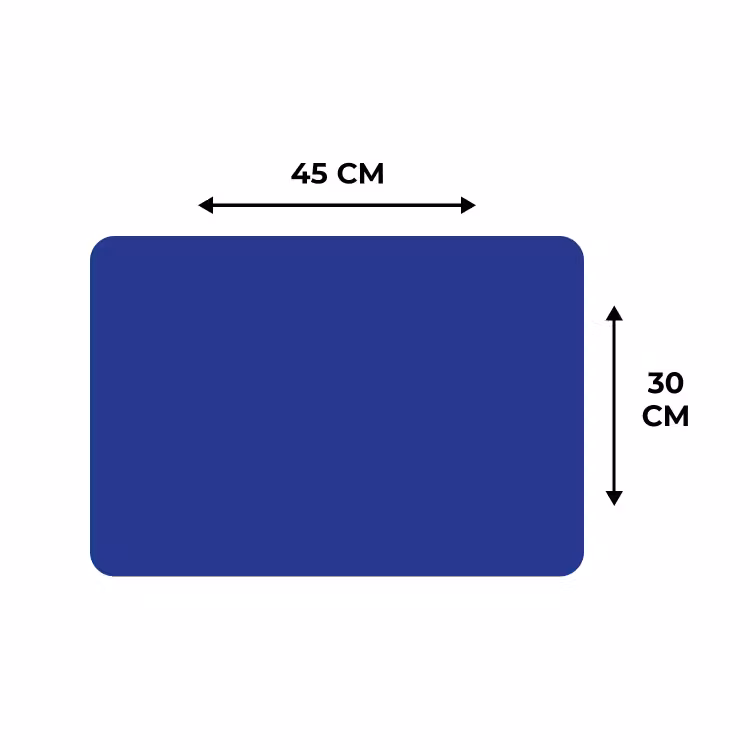 Placemat - 6 stuks - Blauw - Effen kleur - Donkerblauw — 3