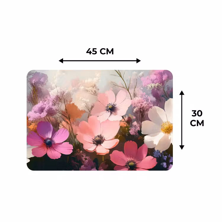 Placemat - 6 stuks - Bloemen - Kleurrijk - Bloei — 3