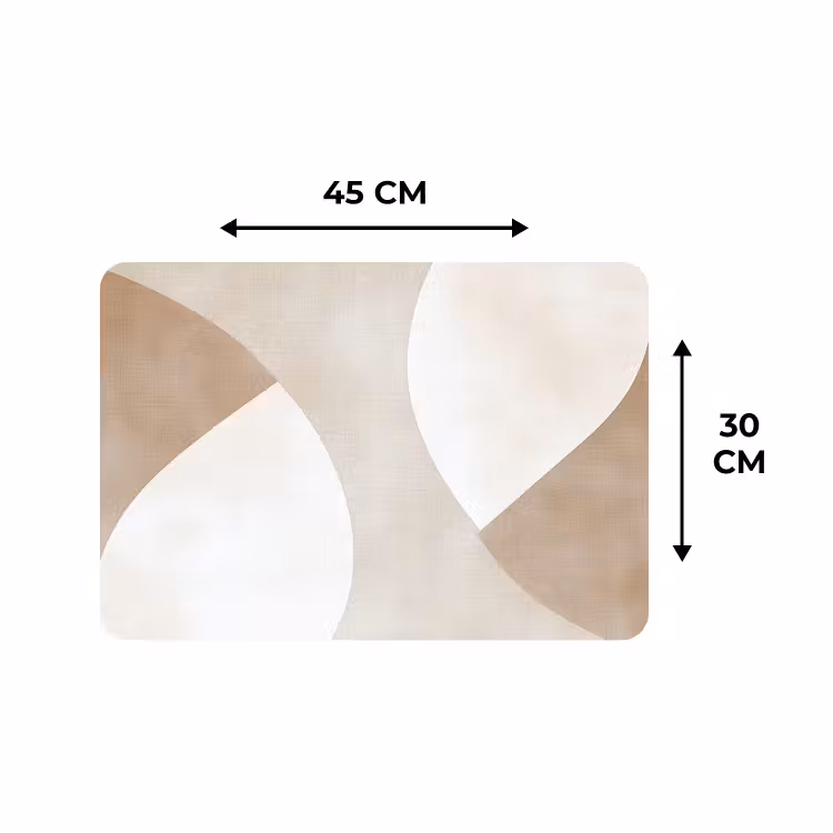 Placemat - 6 stuks - Bruin - Japandi - Abstract — 3