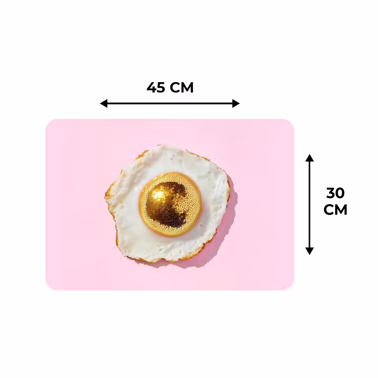 Placemat - 6 stuks - Ei - Disco - Ontbijt - Glitter — 3