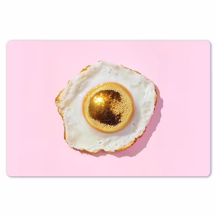 Placemat - 6 stuks - Ei - Disco - Ontbijt - Glitter — 7