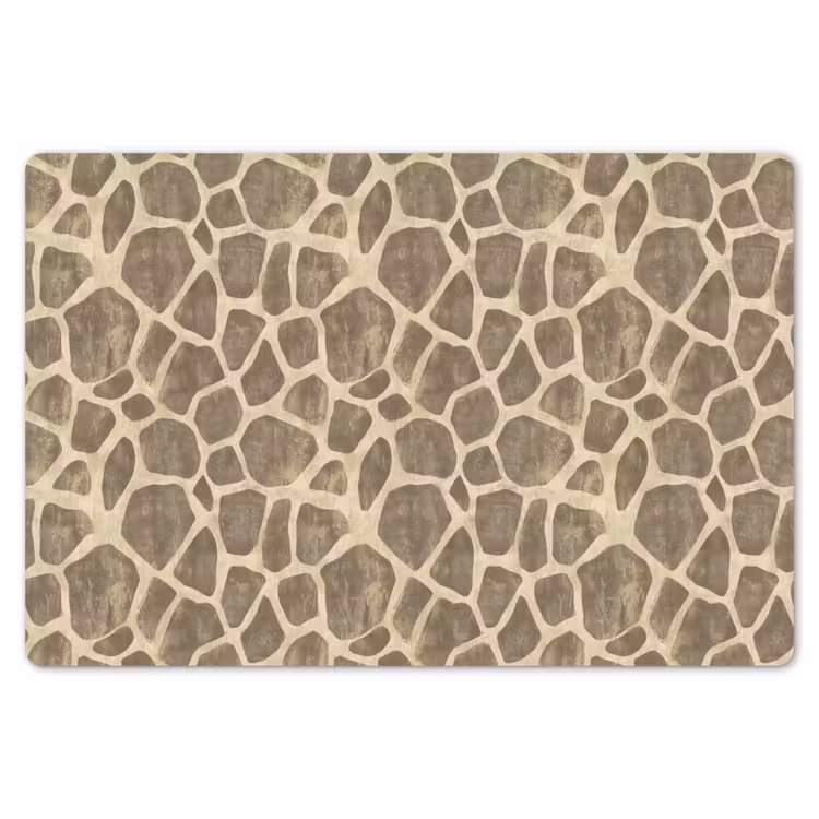 Placemat - 6 stuks - Giraf - Patroon - Beige - Bruin — 7