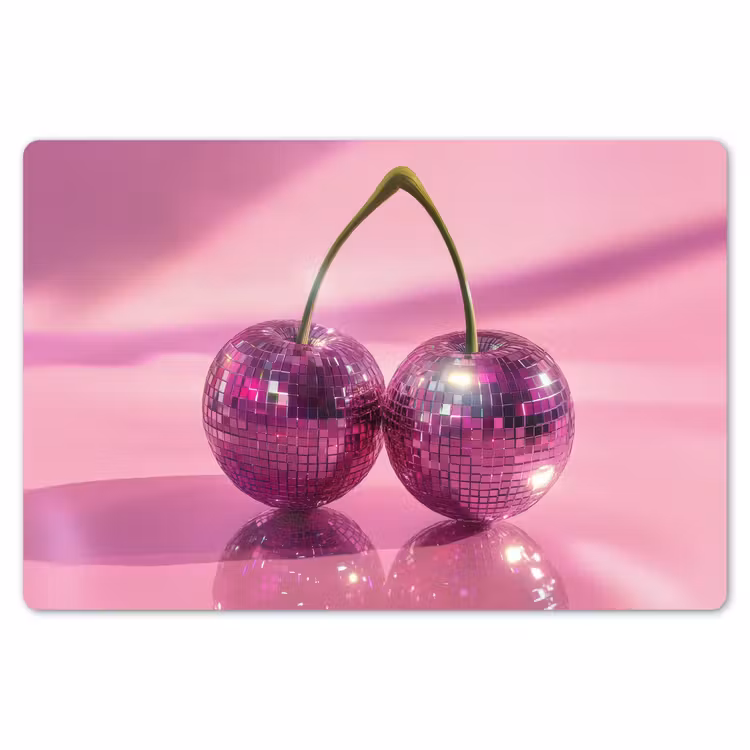 Placemat - 6 stuks - Glitter - Discobol - Roze - Kersen — 7