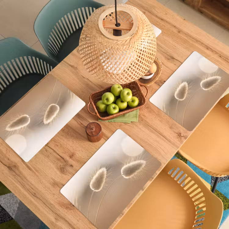 Placemat - 6 stuks - Hazestaartgras - Graanharen - Zonlicht — 6