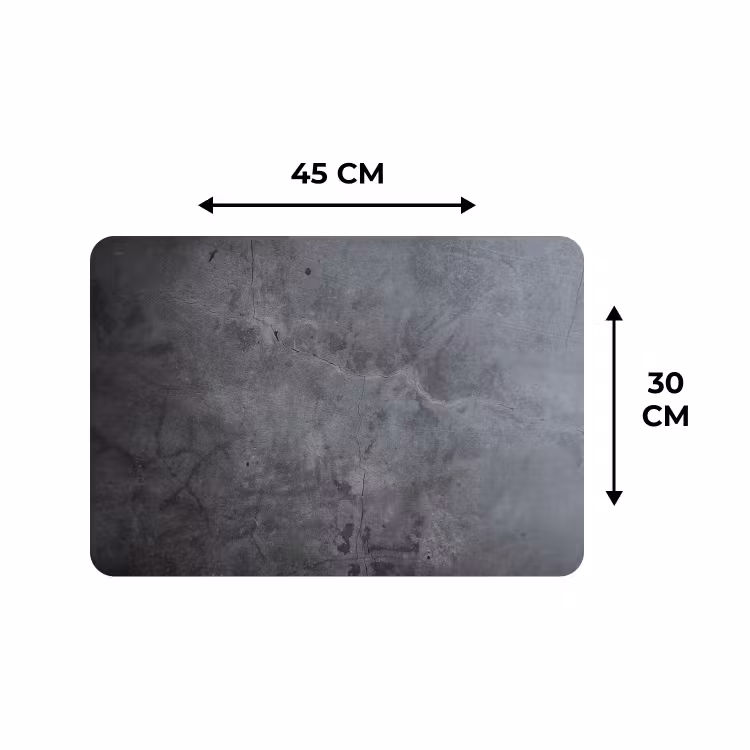 Placemat - 6 stuks - Industrieel - Beton - Grijs - Leisteen - Retro — 3