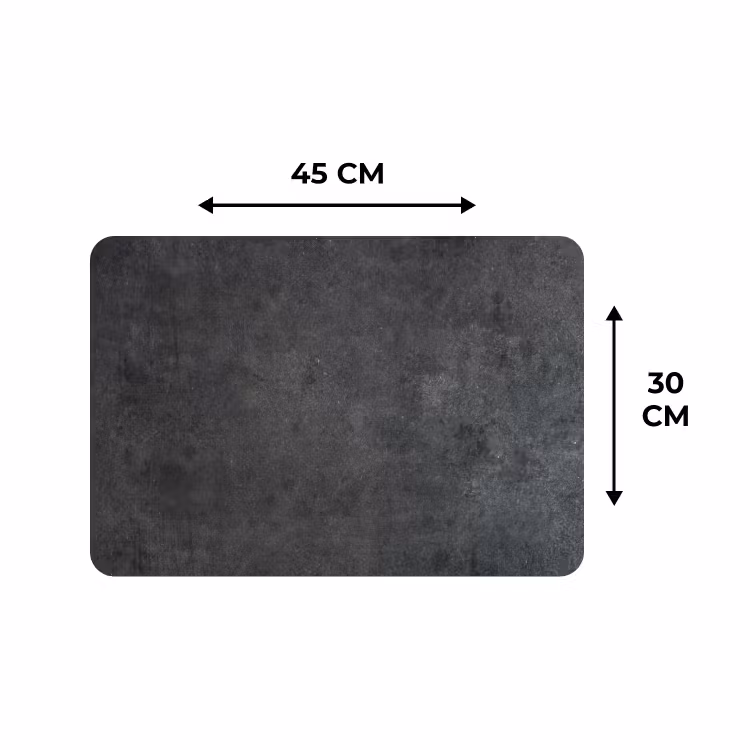 Placemat - 6 stuks - Industrieel - Leisteen - Grijs - Structuur - Beton — 3