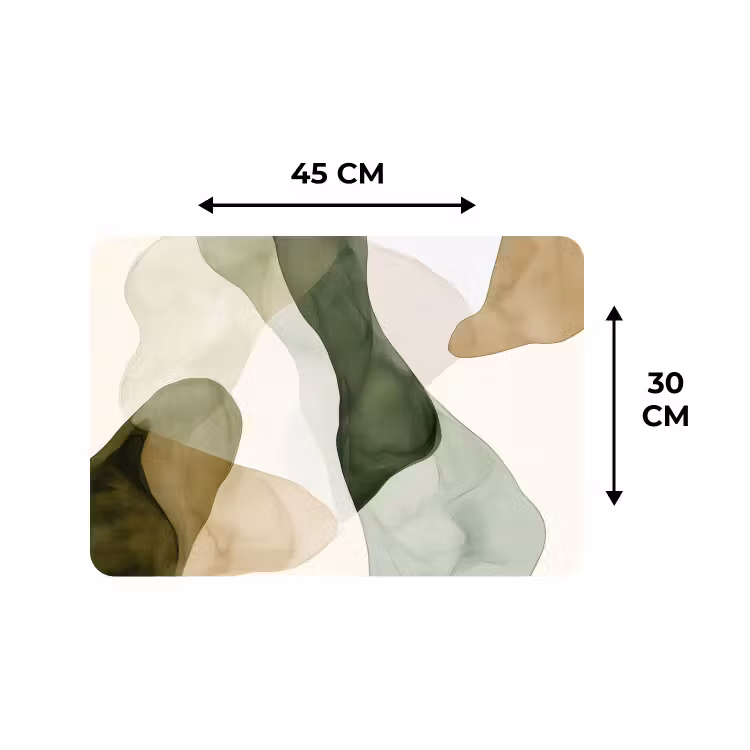 Placemat - 6 stuks - Japandi - Abstract - Groen — 3
