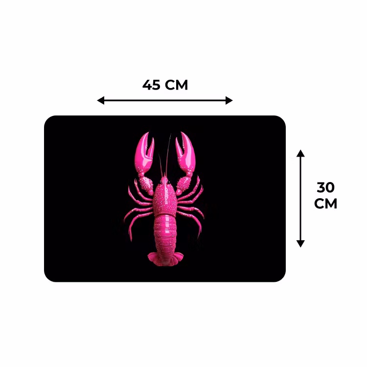 Placemat - 6 stuks - Kreeft - Felroze - Stippen - Opvallend — 3