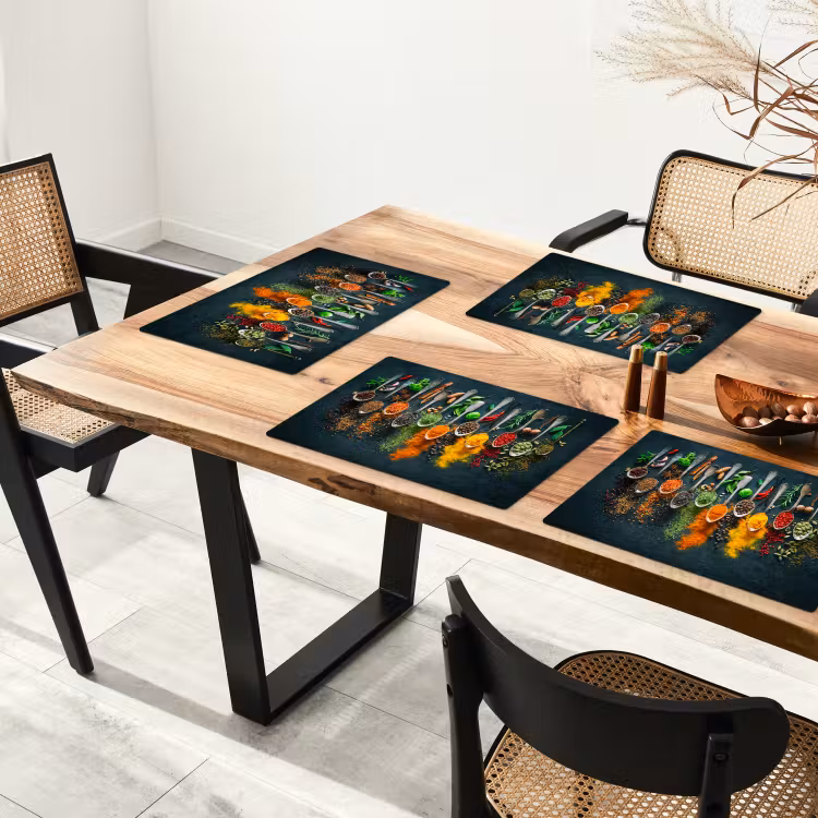 Placemat - 6 stuks - Kruiden - Specerijen - Lepels — 5