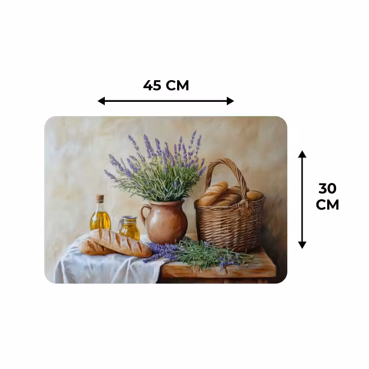 Placemat - 6 stuks - Lavendel - Brood - Stilleven — 3