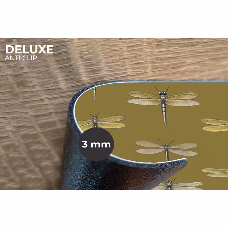 Placemat - 6 stuks - Libellen - Patroon - Groen — 4
