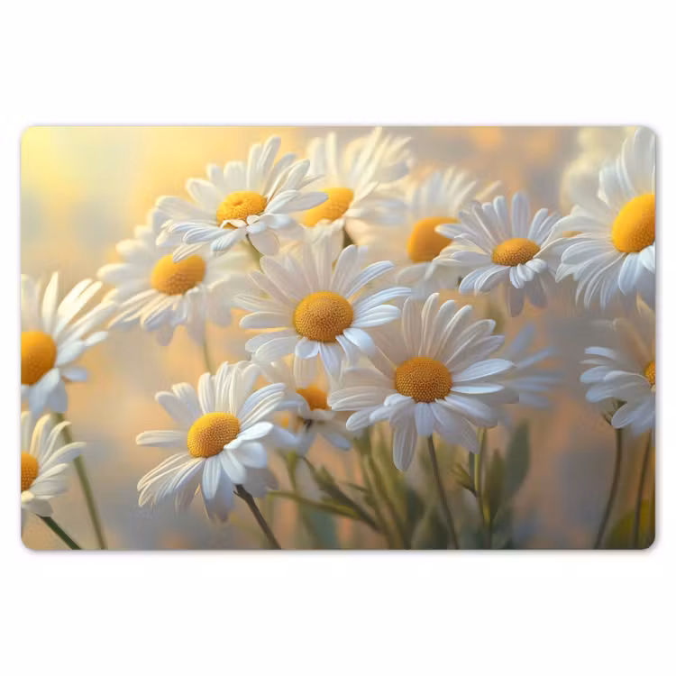 Placemat - 6 stuks - Madeliefjes - Wit - Zonlicht — 7