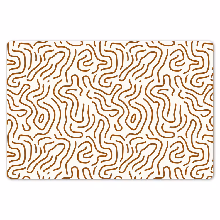 Placemat - 6 stuks - Minimalistisch - Patroon - Terracotta — 7