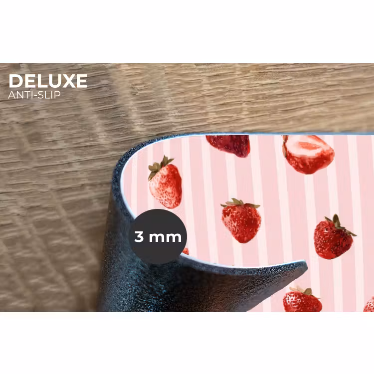 Placemat - 6 stuks - Strepen - Aardbei - Roze — 4