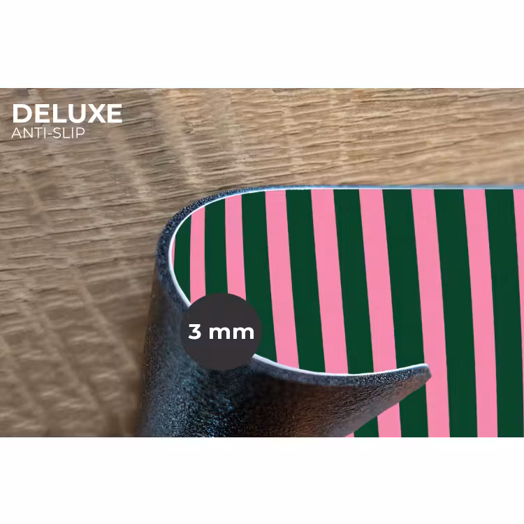 Placemat - 6 stuks - Verticale strepen - Groen - Roze — 4