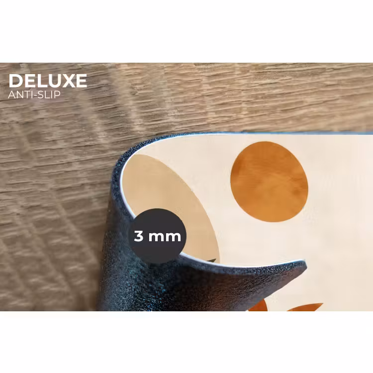 Placemat - 6 stuks - Vormen - Rond - Bladeren - Beige — 4