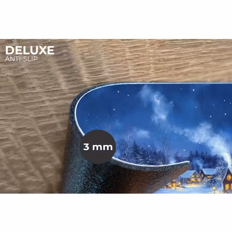 Placemat - 6 stuks - Winteravond - Kerstdorp - Donker — 4