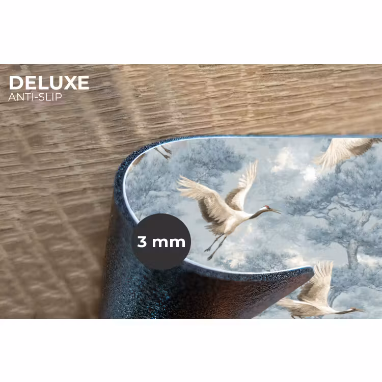 Placemat - 6 stuks - Wolken - Kraanvogels - Blauw — 4