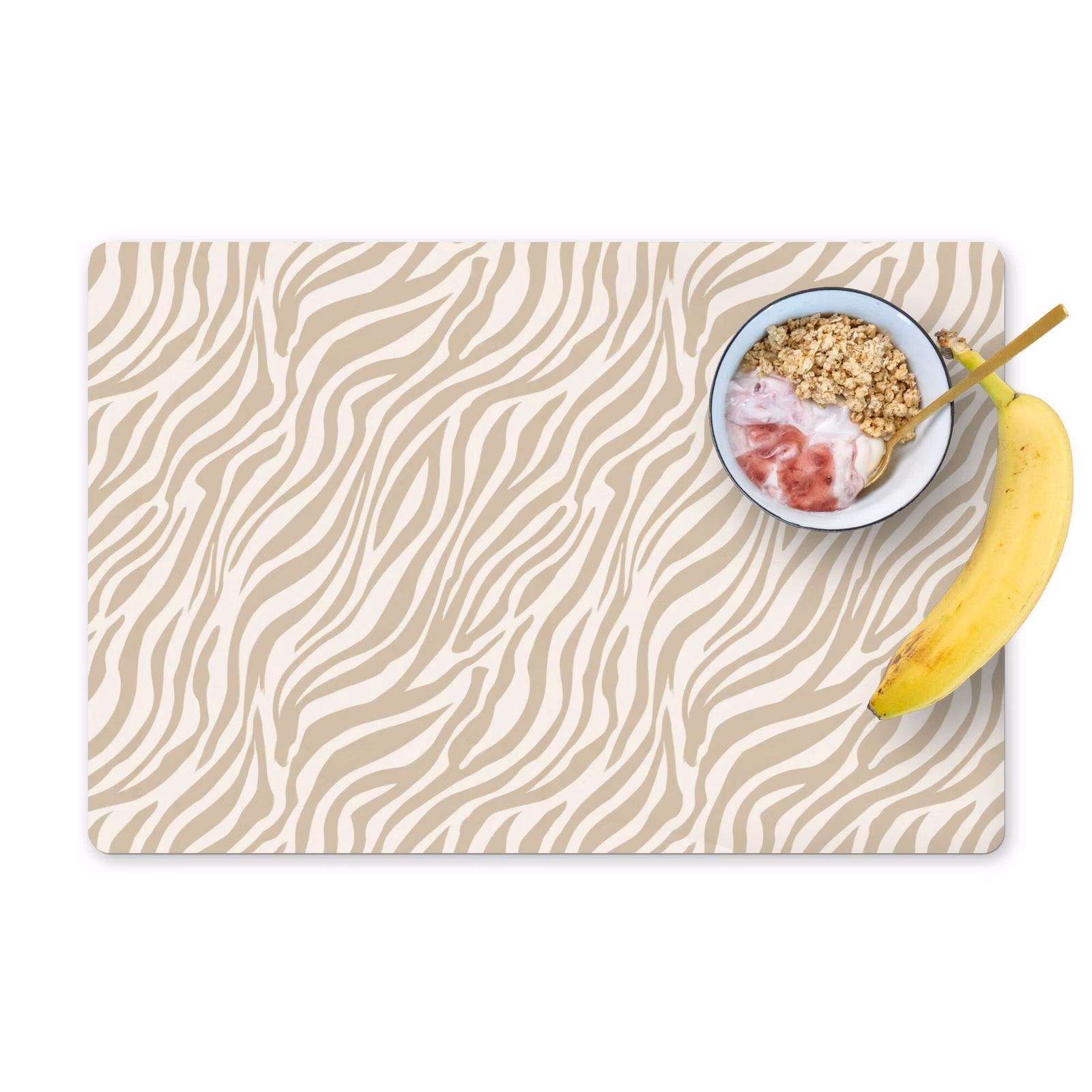 Placemat - 6 stuks - Zebra - Patroon - Beige — 1