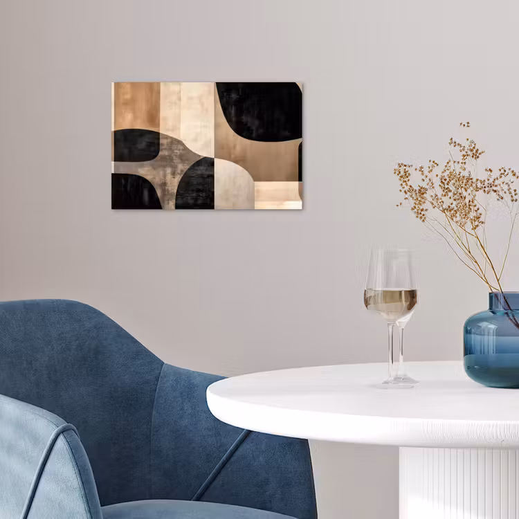 Poster - Abstract - Vlakken - Zwart - Rond — 4