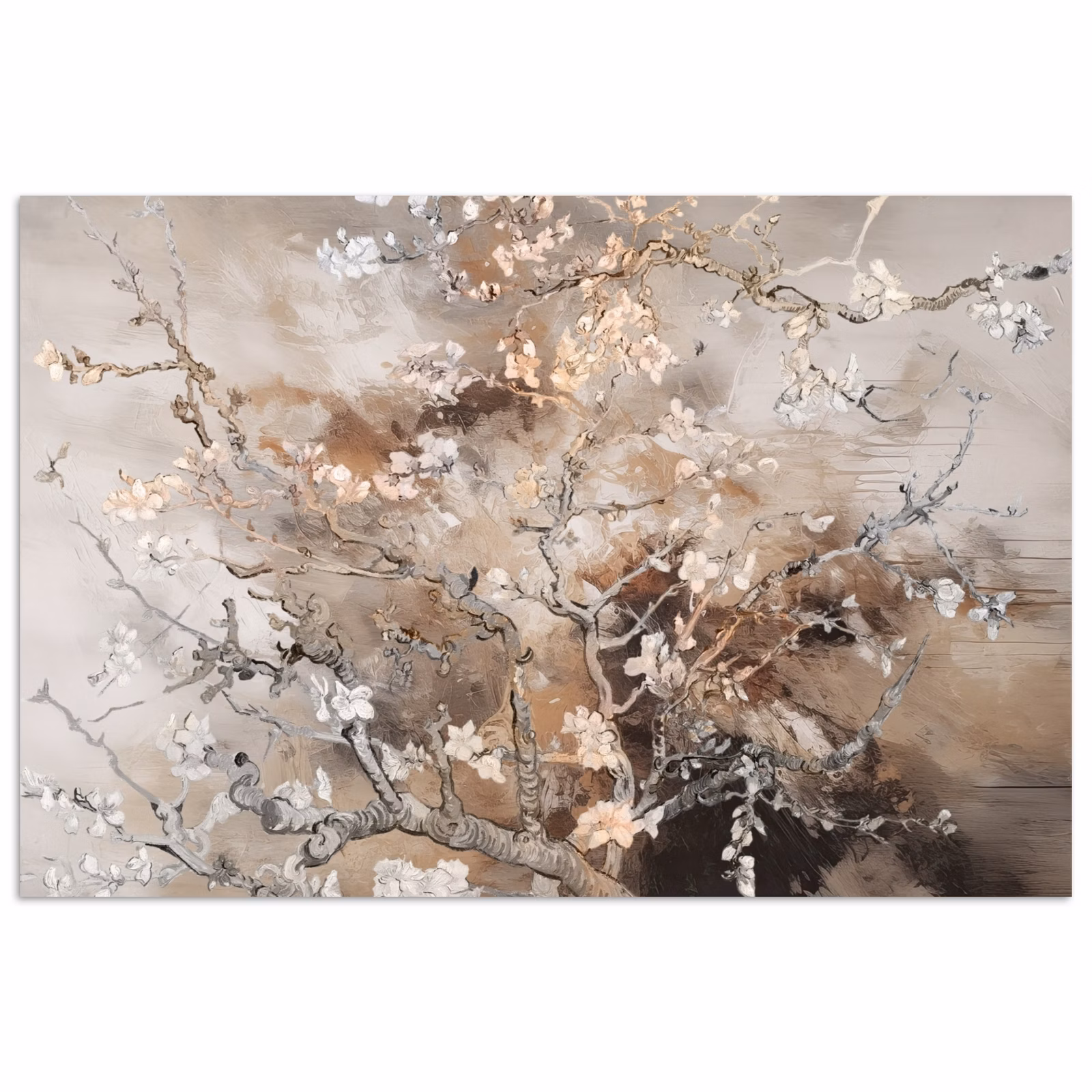 Poster - Amandelbloesem - Kunst - Van Gogh - Beige - Abstract — 1