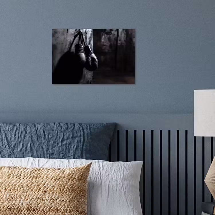 Poster - Bokshandschoenen - Muur - Duister - Zwart — 3