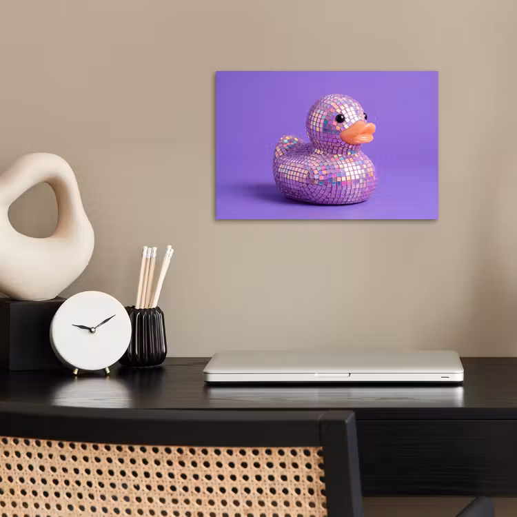 Poster - Disco - Eend - Paars — 2
