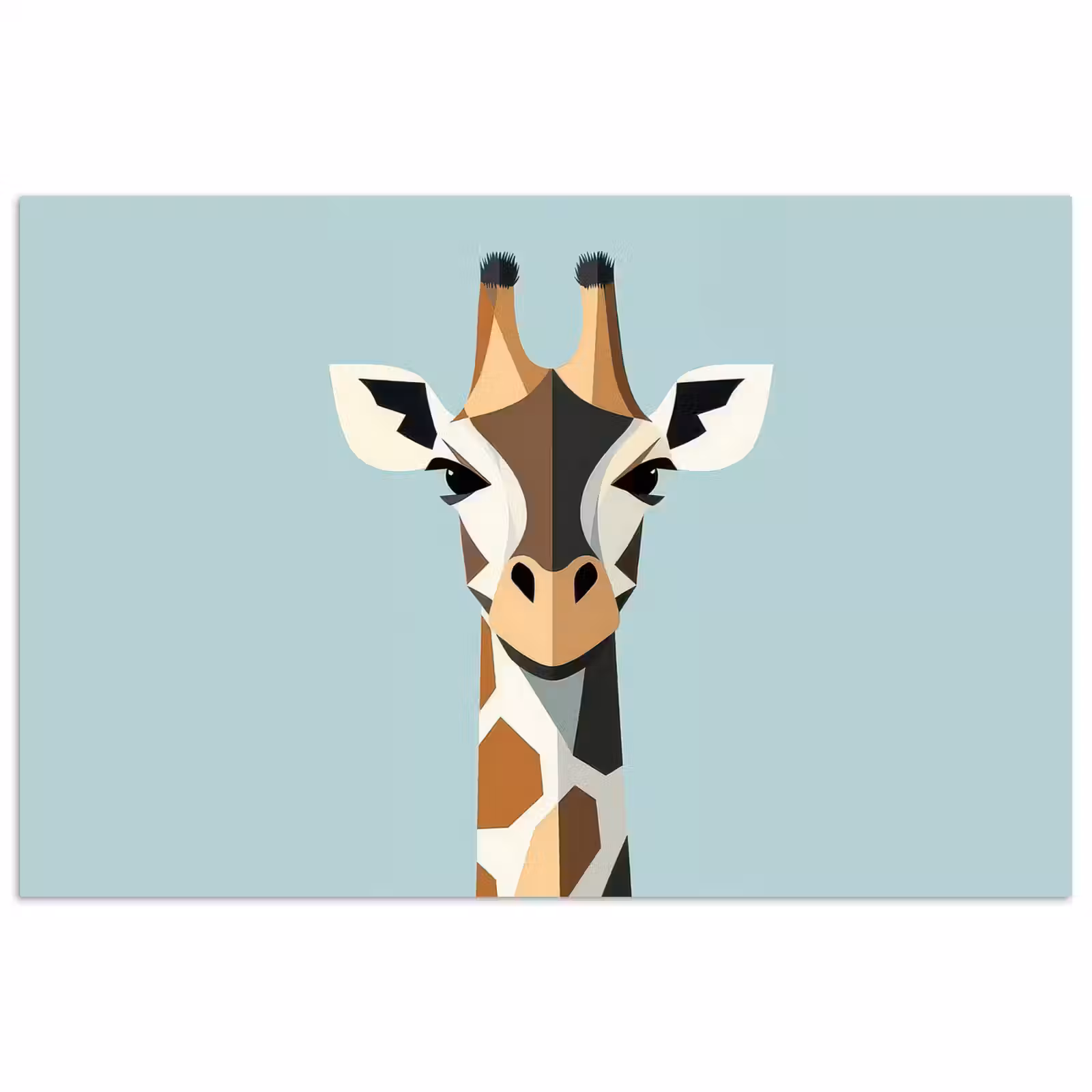 Poster - Giraffe - Illustratie - Bruin - Minimalistisch — 1
