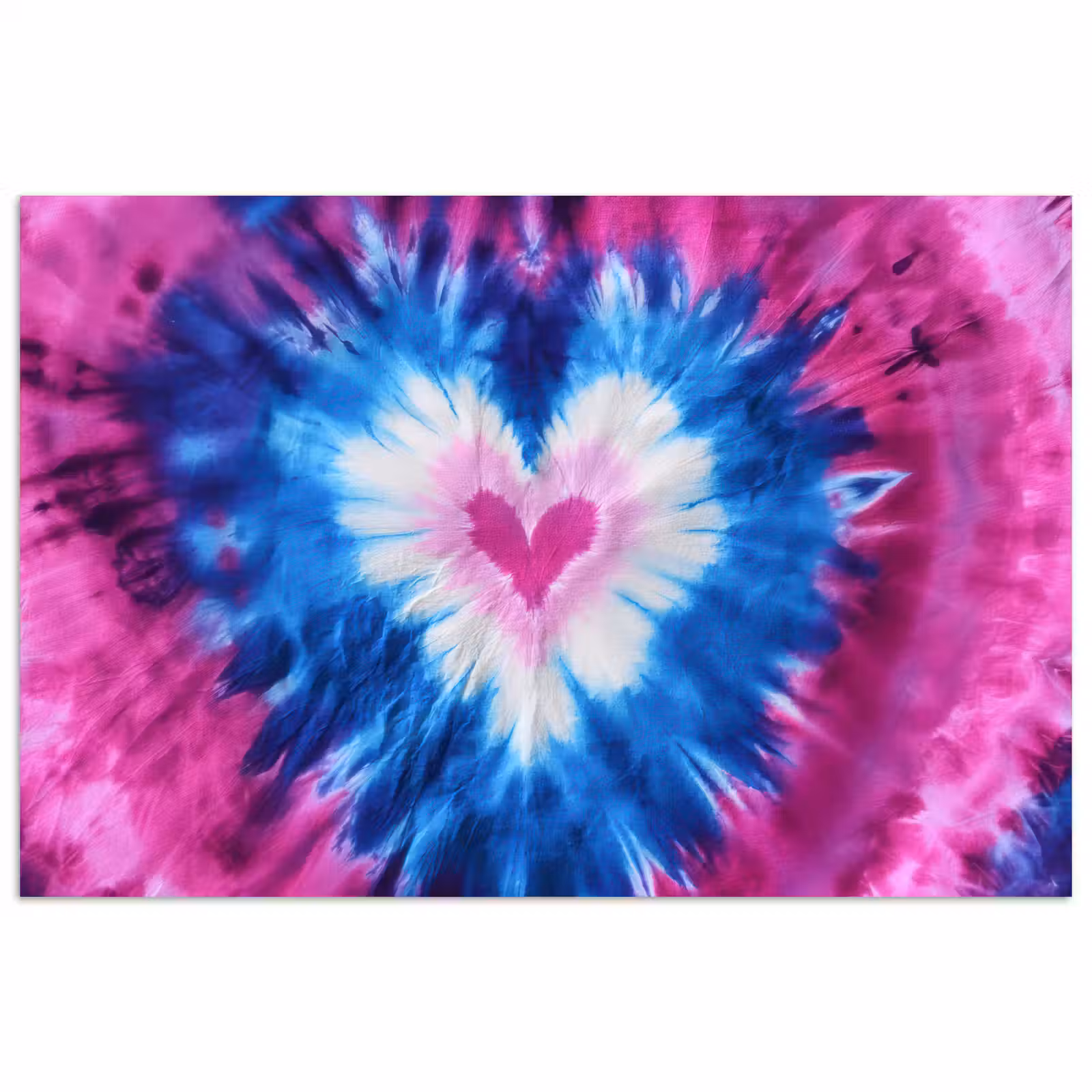 Poster - Hartvormig - Tie dye - Paars — 1