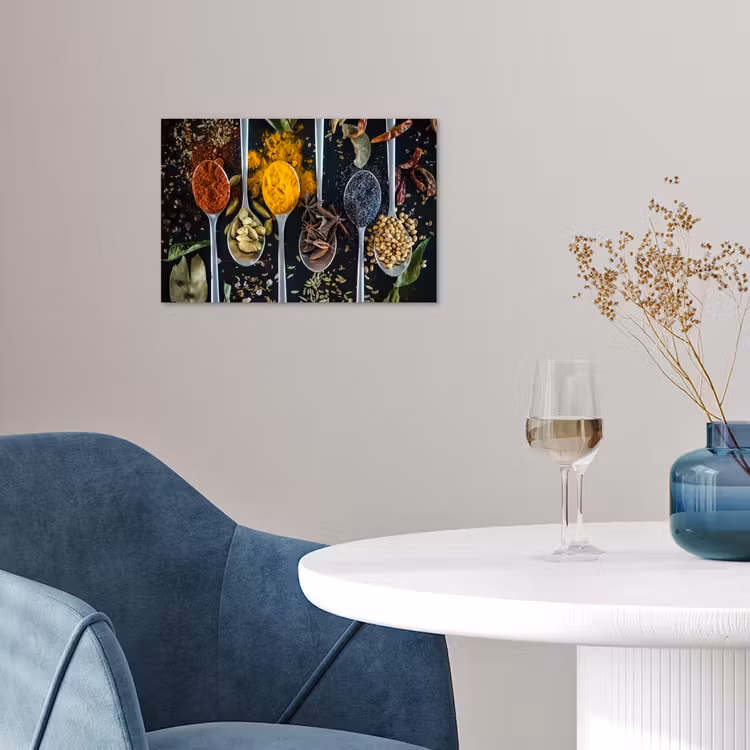 Poster - Kruiden - Lepel - Specerijen - Zwart - Keuken — 4